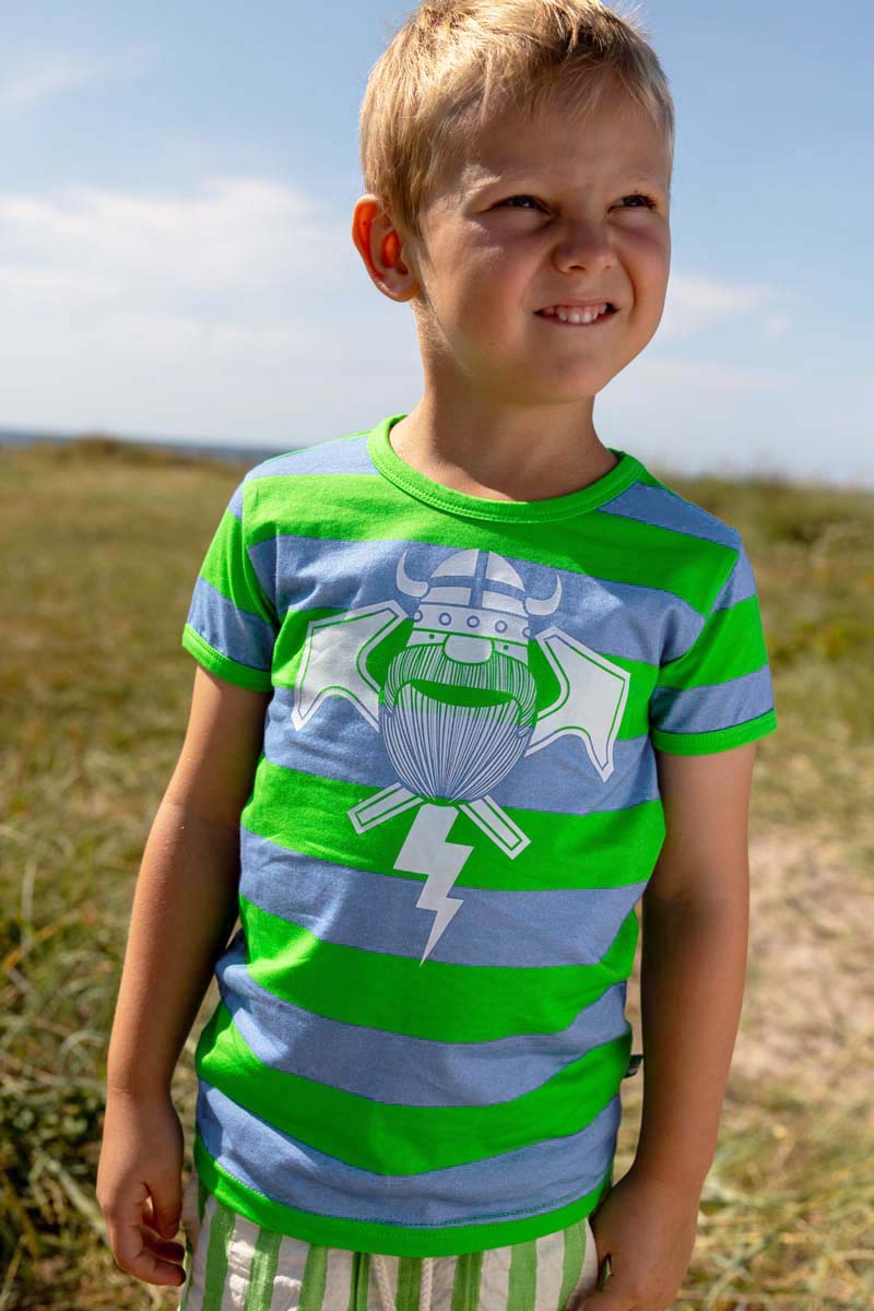 T-shirt med viking til børn