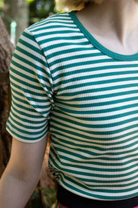 Danerolemodel Ribbing Tee Verde/Chalk