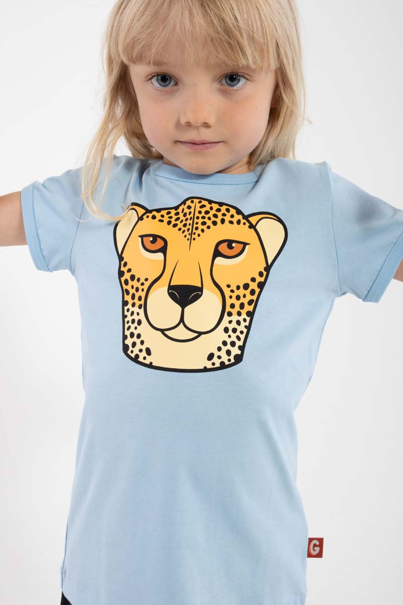 t-shirt til børn med en geopard