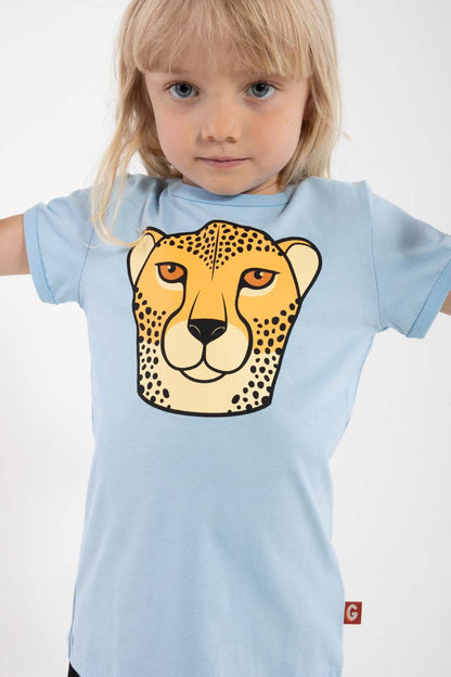 t-shirt til børn med en geopard