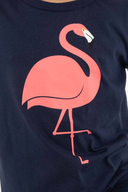 T-shirt til børn med flamingo 