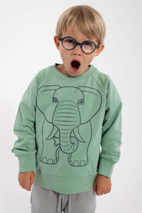 Animal Bellow Sweat Herb Green OUTLINE ELEPHANT
