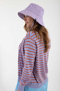 Danejolly Cotton Knit Cardigan Light Rust/Purple