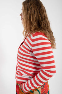 Danelunch Viscose Cardigan Summer Red/Chalk