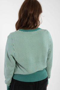 Danefox Cotton Knit Sweater Light Slate/Chalk
