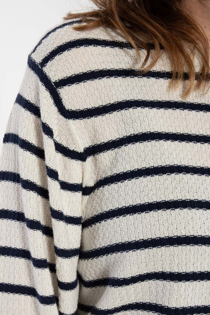 stribet strik sweater til kvinder