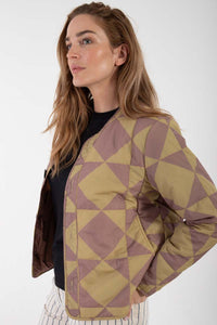 Daneland AOP Thermo Jacket Dk Rose Beige/Beige DIAMETRIC