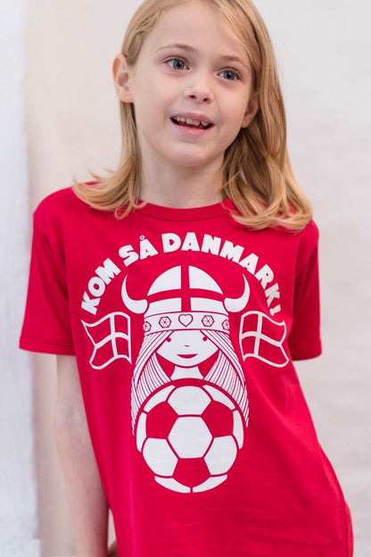 T-shirt til børn med fodbolds viking 