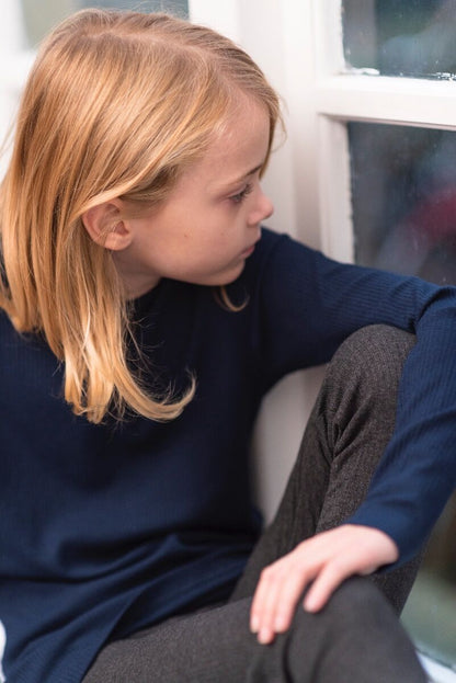 Bluse til børn i navy