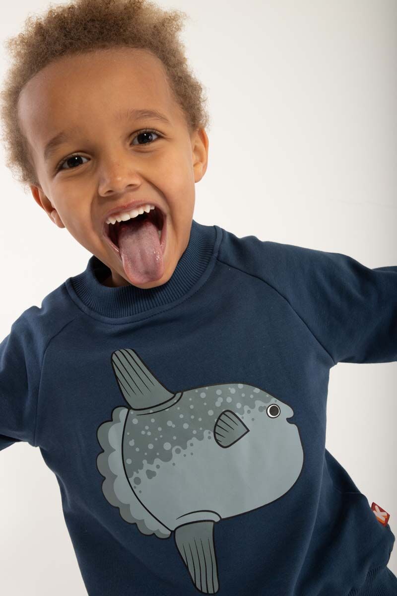 Sweater til børn med klumpfisk   