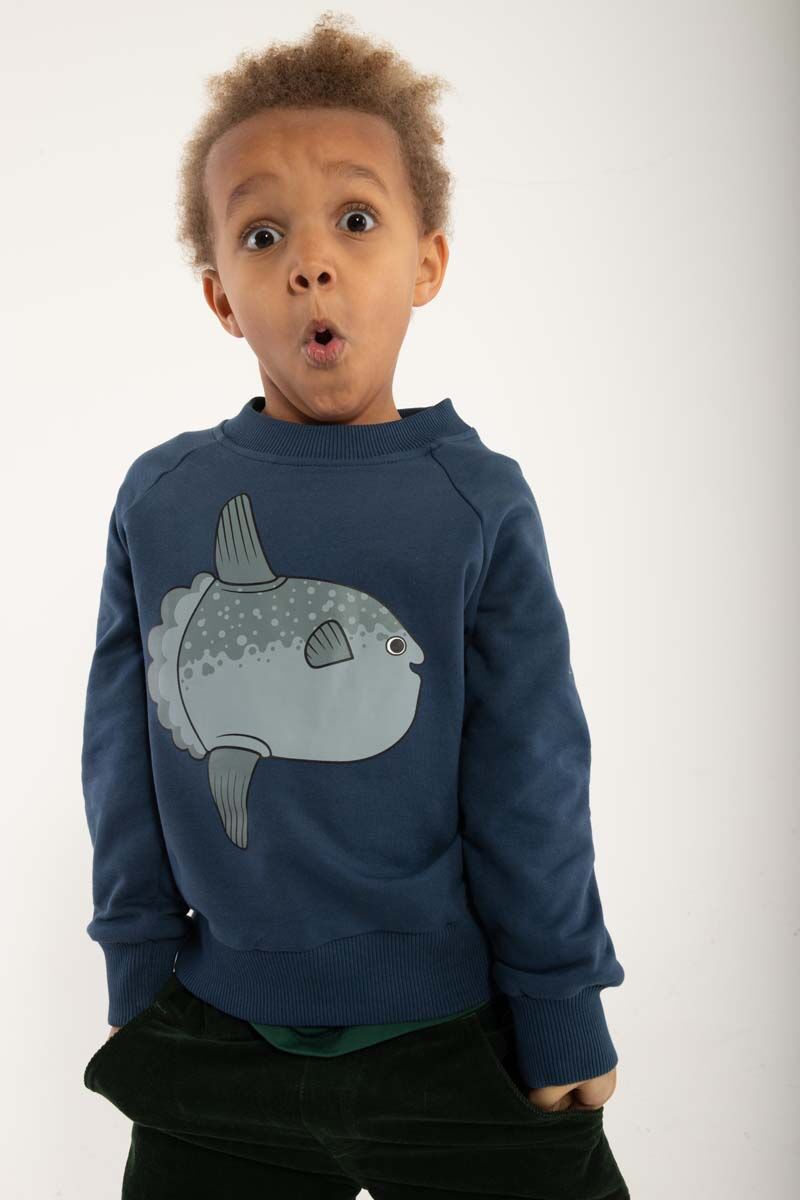 Sweater til børn med klumpfisk   