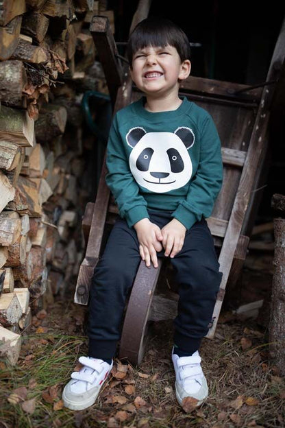 Skøn sweatshirt til børn med print af sød panda