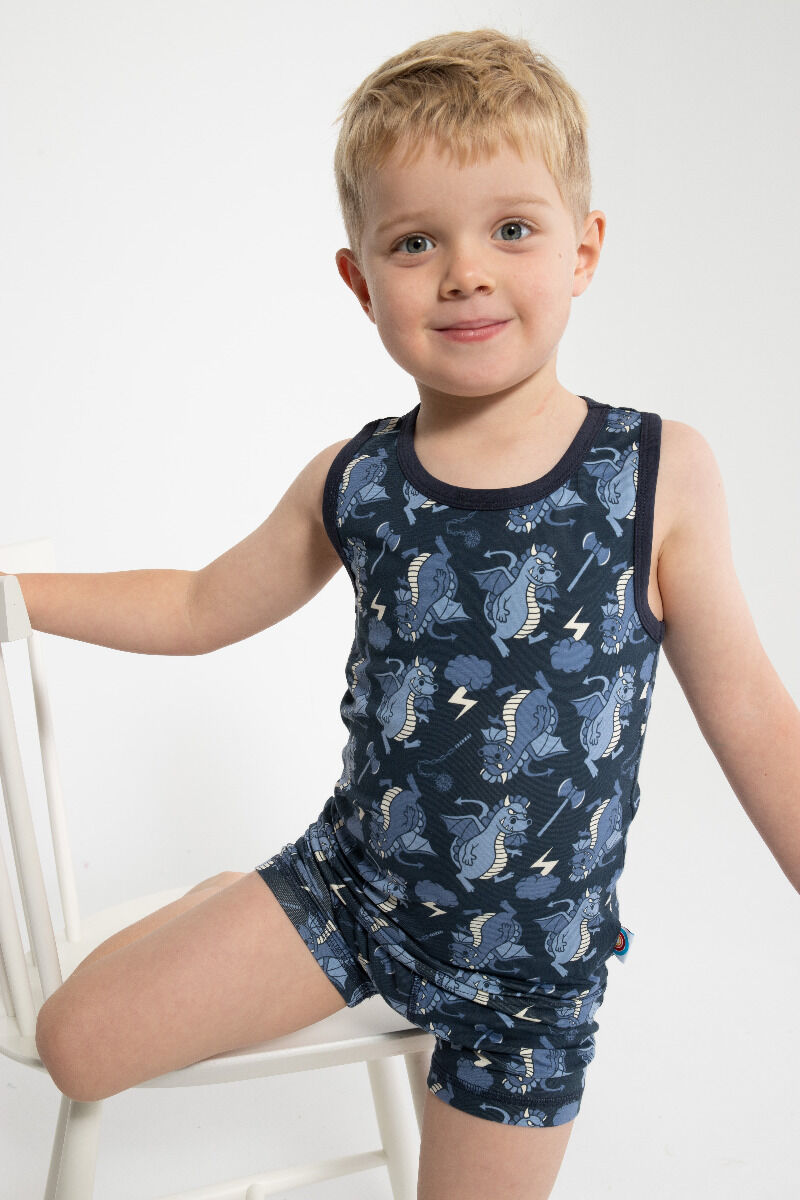 BIFROST - Marsvin Underwear Blue Tone DRAGONS