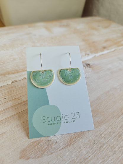 Semi-Circle Drop Earring Pair Blush Pink