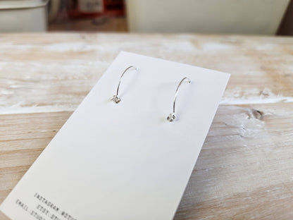 Semi-Circle Drop Earring Pair Blush Pink