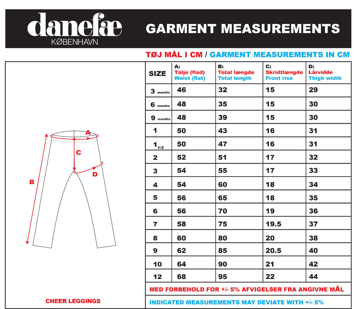 Danecheer Leggings Brick
