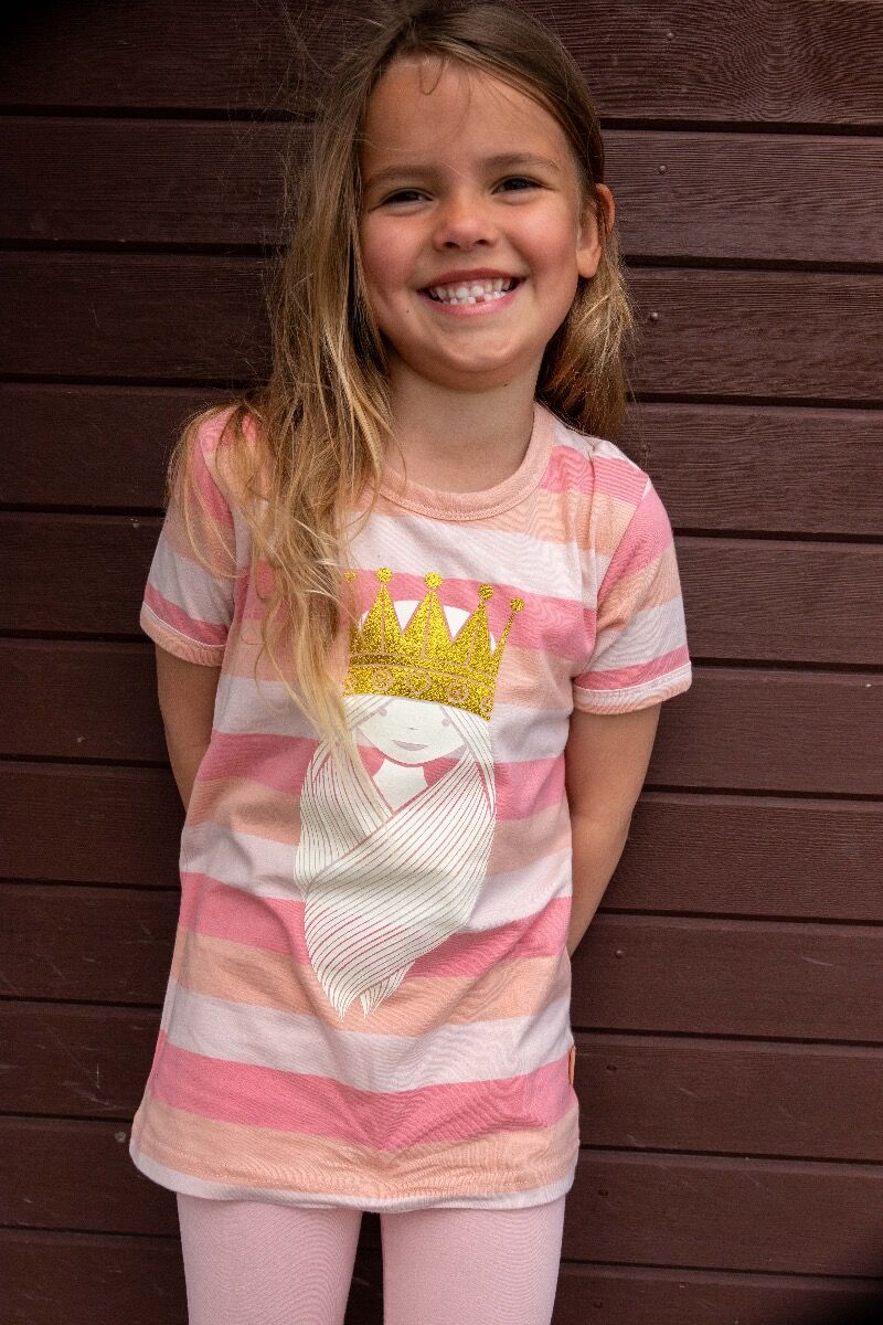 T-shirt til børn med prinsesse  
