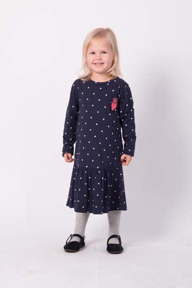 Danekornelija Dress Navy/Off White/Mini Dot