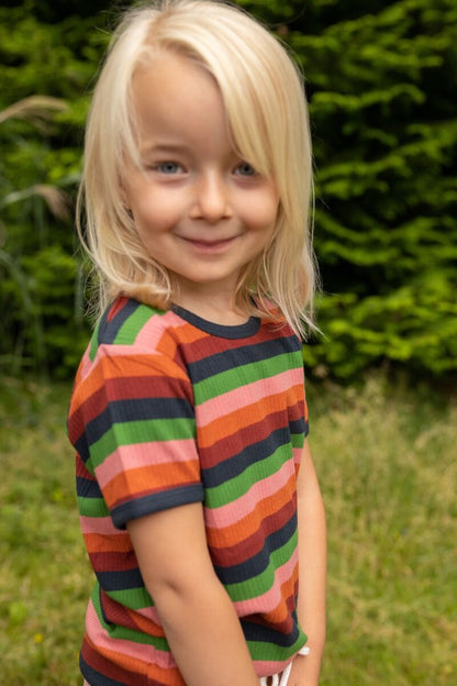 T-shirt til børn med striber 
