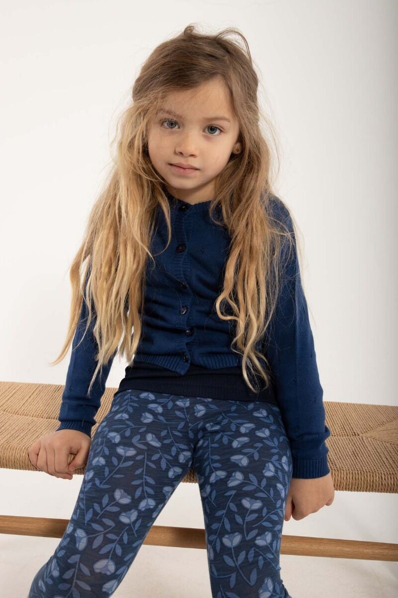 Leggings til børn med blomster 