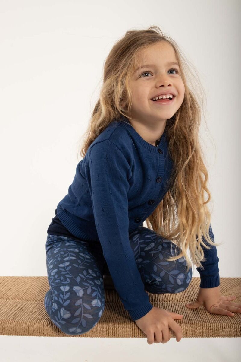 Cardigan til børn i navy 