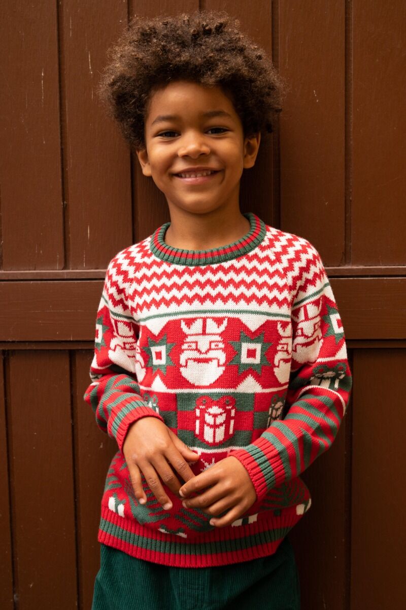 Jule sweater til børn med viking 