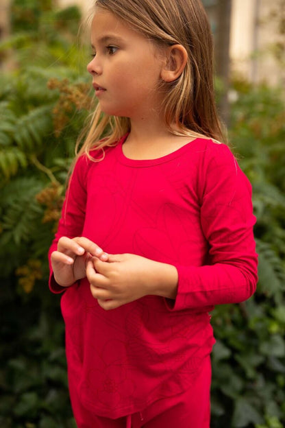 Bluse til børn med blomster 