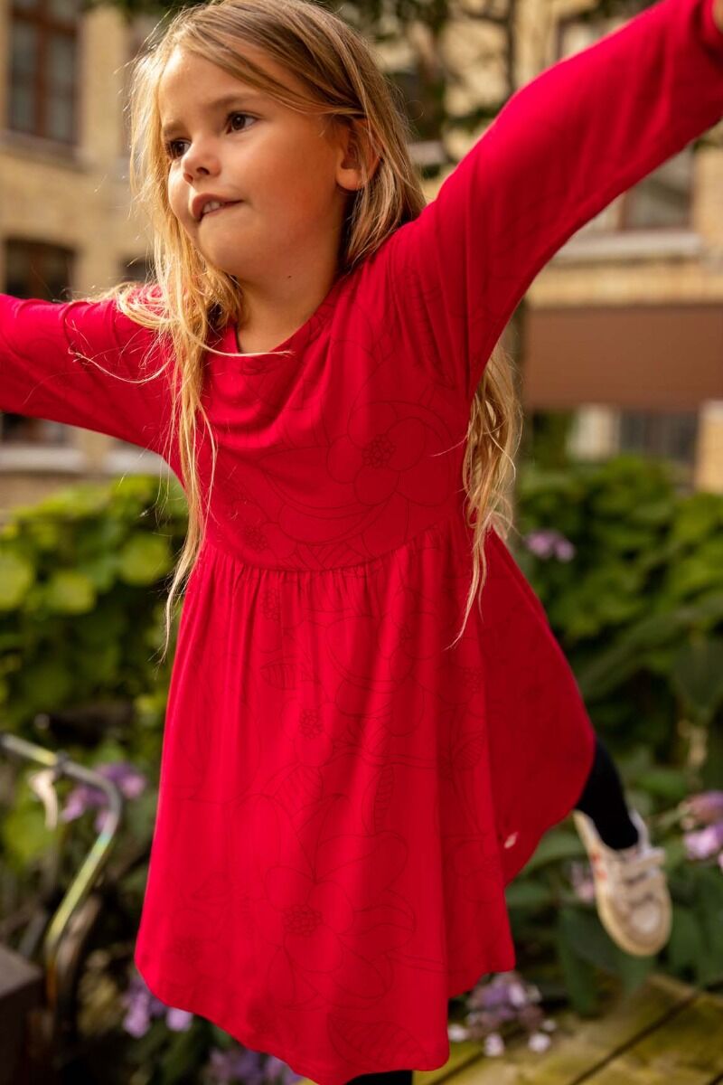 Danepopsicle Viscose  Dress Dark Fuchsia BLOOM BOOM