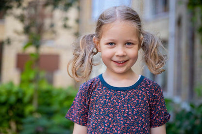 ORGANIC - Danelollipop Dress Dusty navy FLEURIE