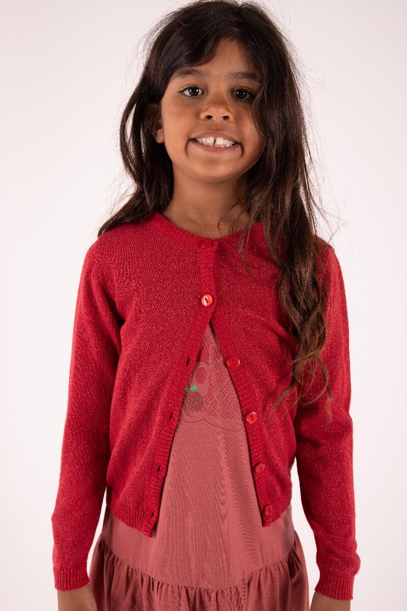 Cardigan til børn med glitter 