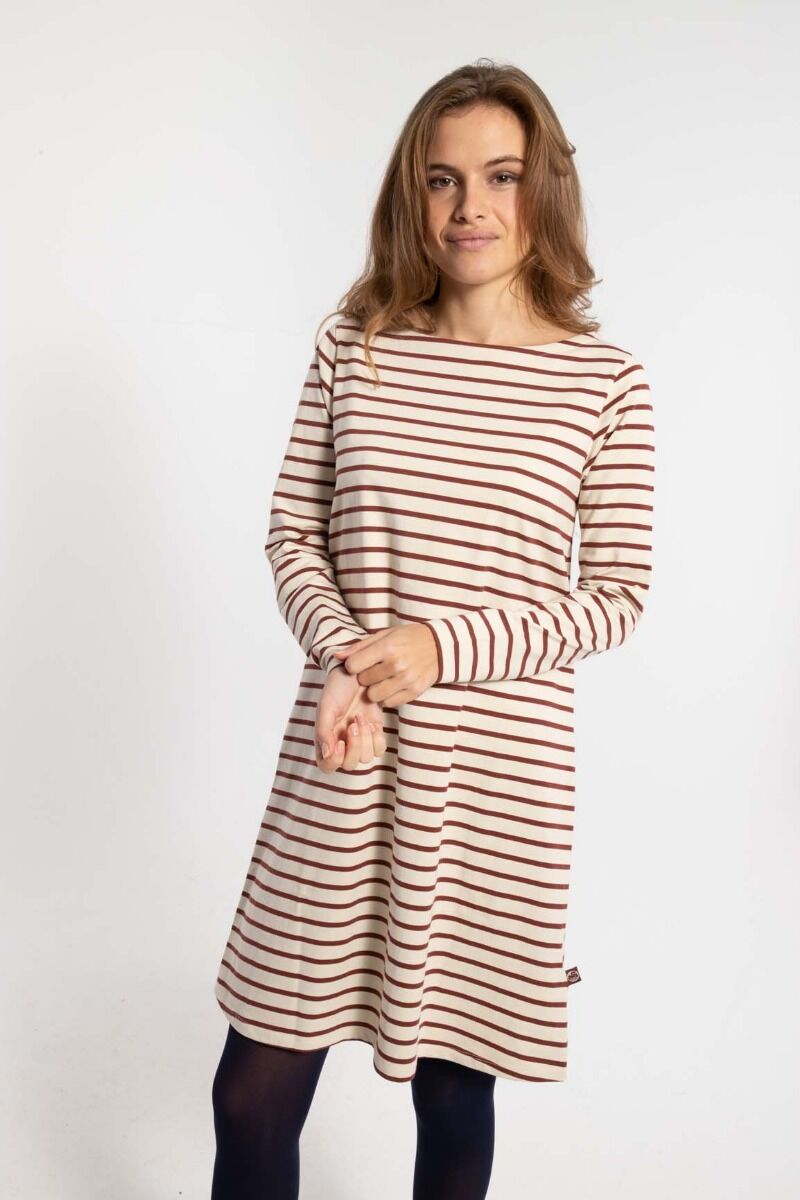 Danenassau Dress Chalk/Red wine
