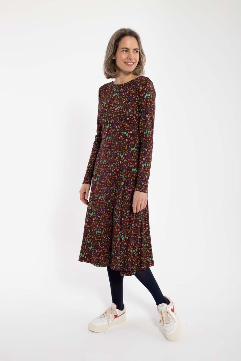 Danesigrid Interlock Dress Dark Bordeaux BOTANICAL