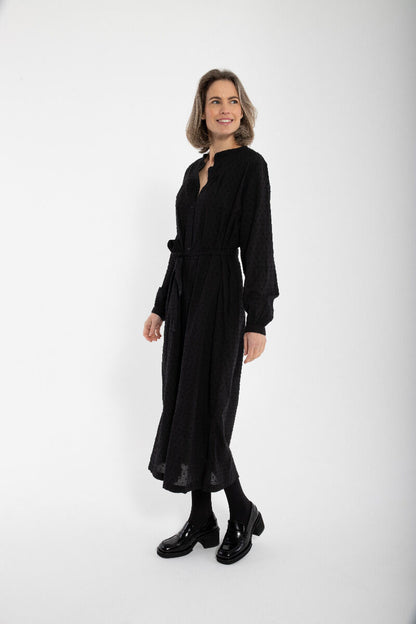 Danecake Cotton Dot Dress Black