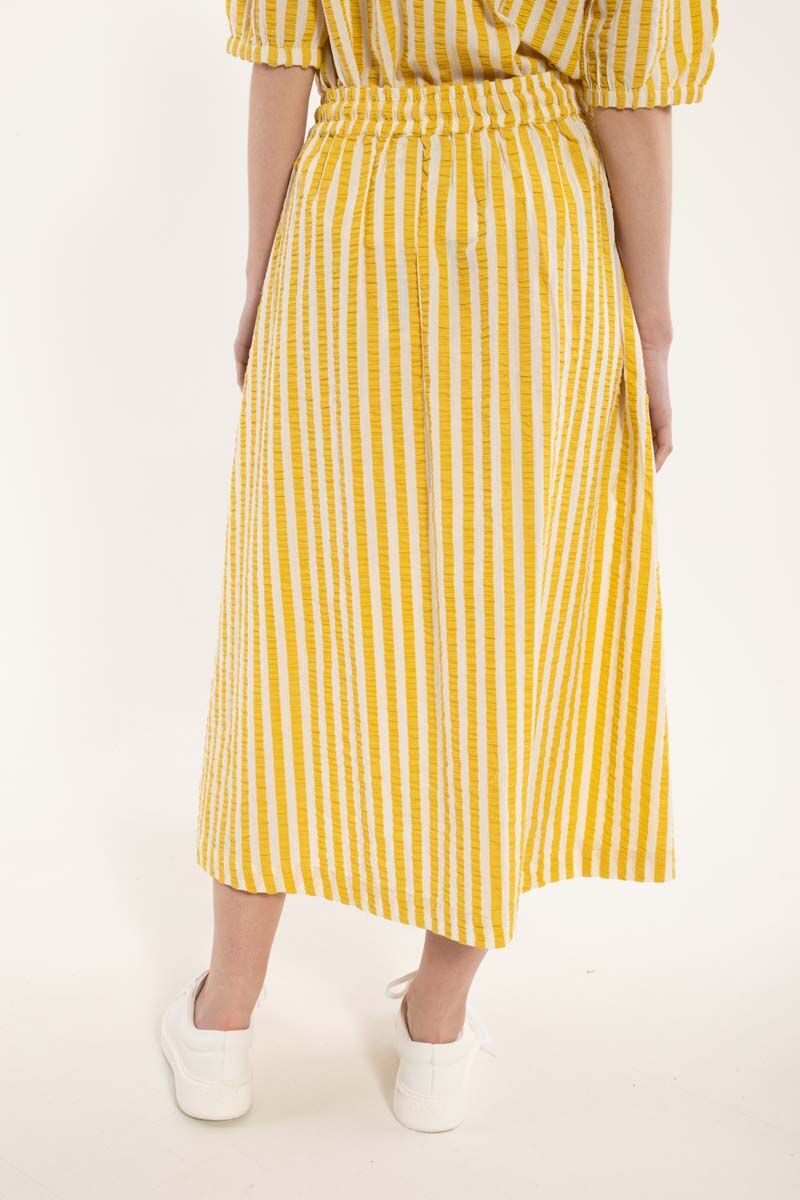 Danespresso Seersucker Skirt Faded Yellow/Chalk
