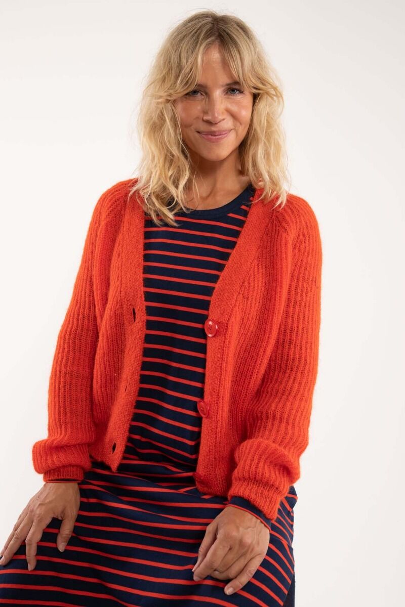 Danadorable Wool Cardigan Bright Red