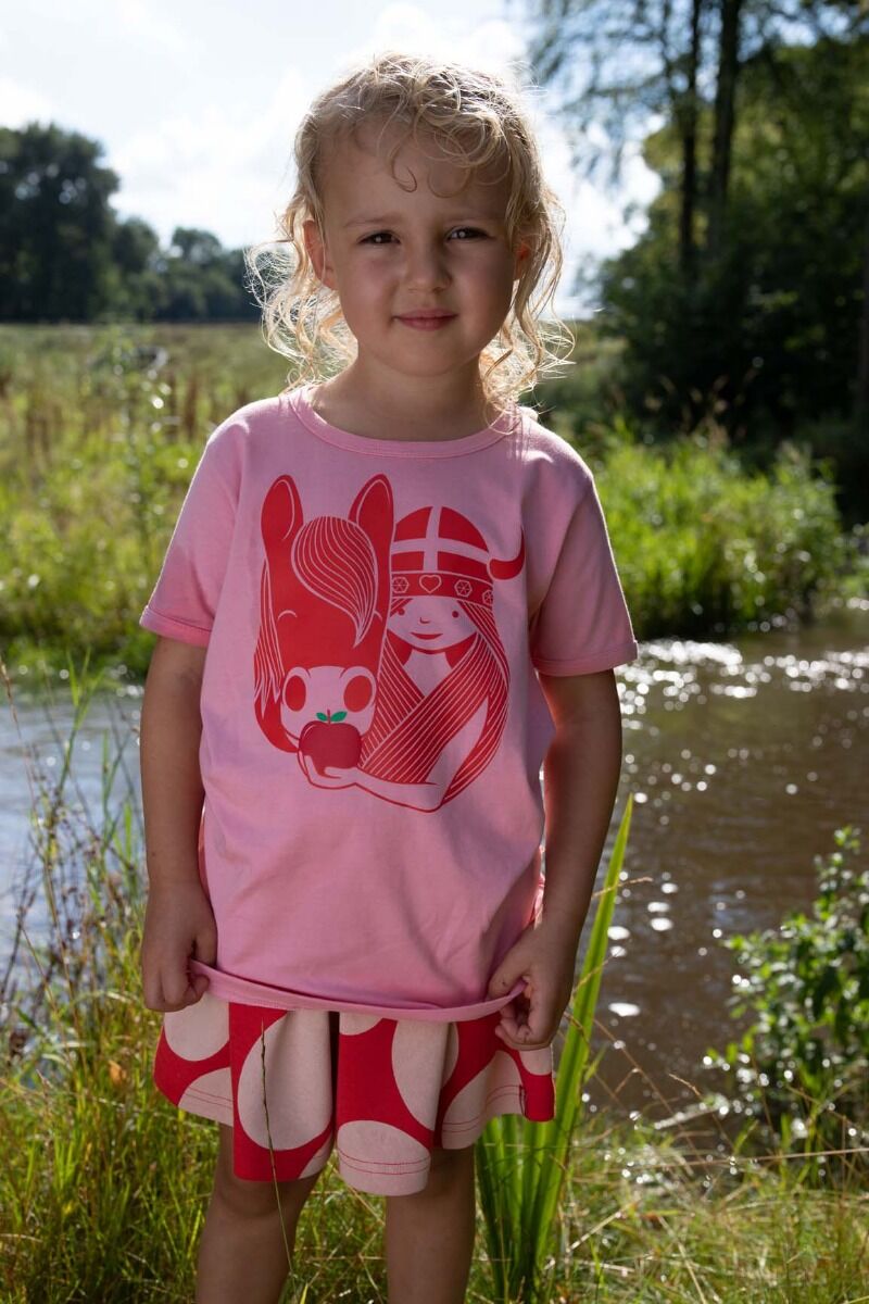T-shirt til børn med viking og hest 