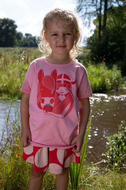 T-shirt til børn med viking og hest 