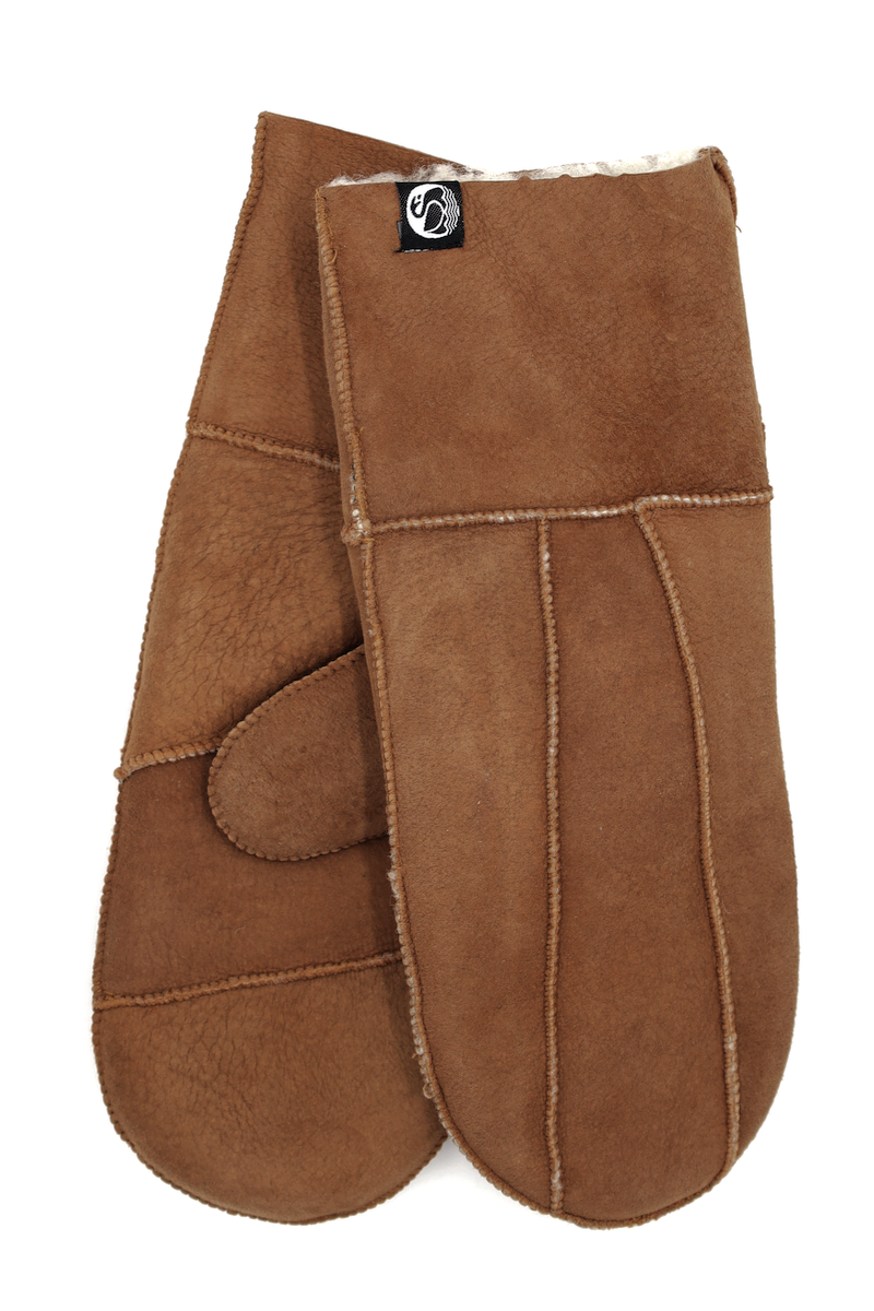No Waste Sheepskin Gloves Dark Brown