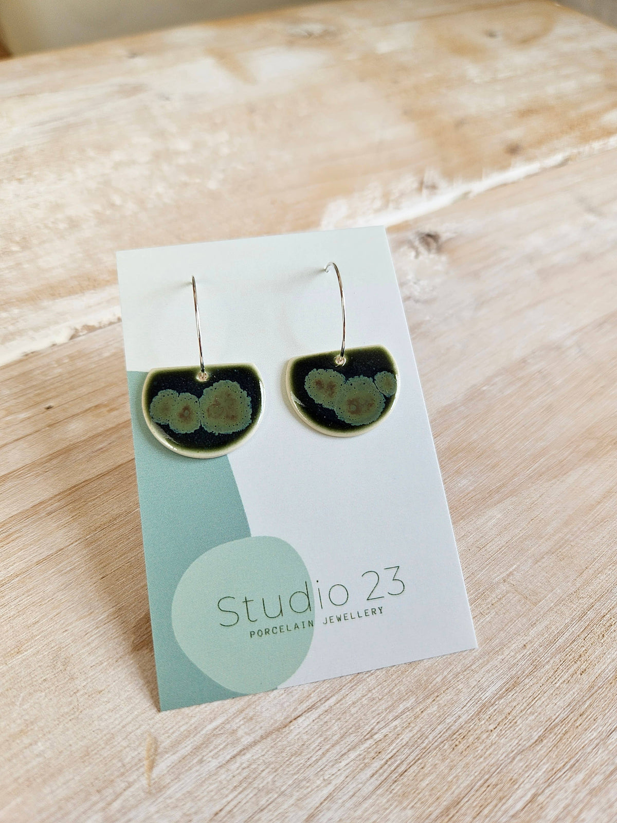 Semi-Circle Drop Earring Pair Blush Pink