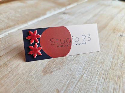 Studio 23 Stud Snowflake Earring Pair Pink