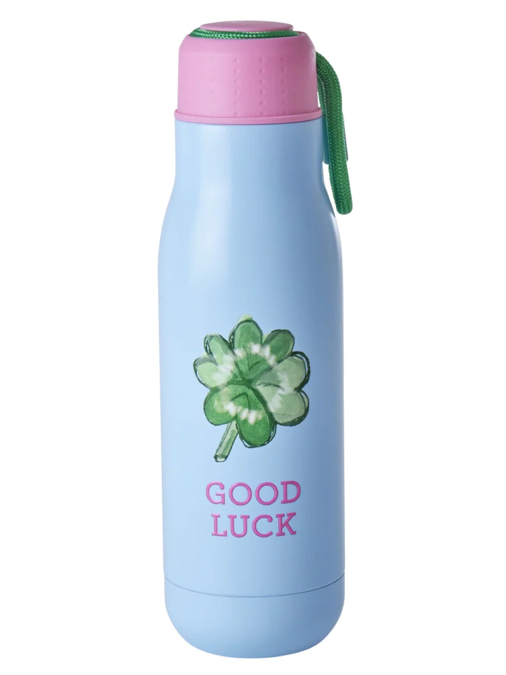 Rice Drikkedunk Rustfri Stål Blue Good Luck