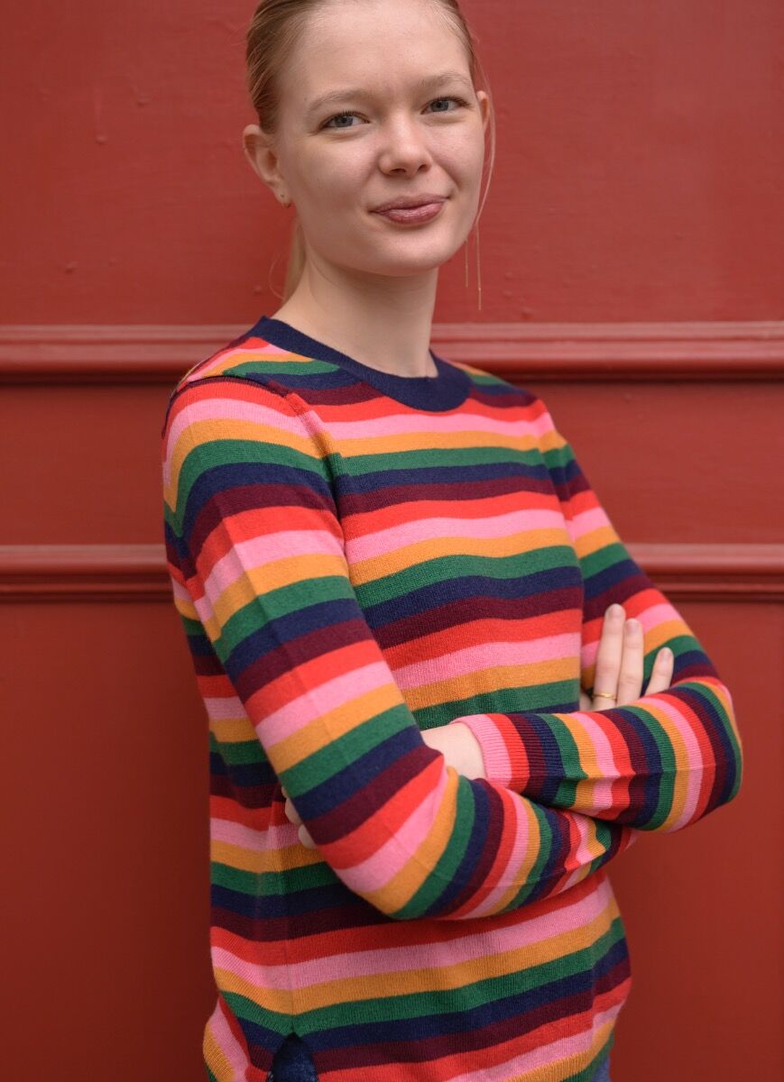 ESS - Cashmere Kiss Sweater Fuzzy Rainbow