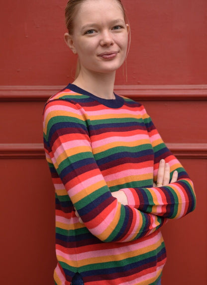 ESS - Cashmere Kiss Sweater Fuzzy Rainbow