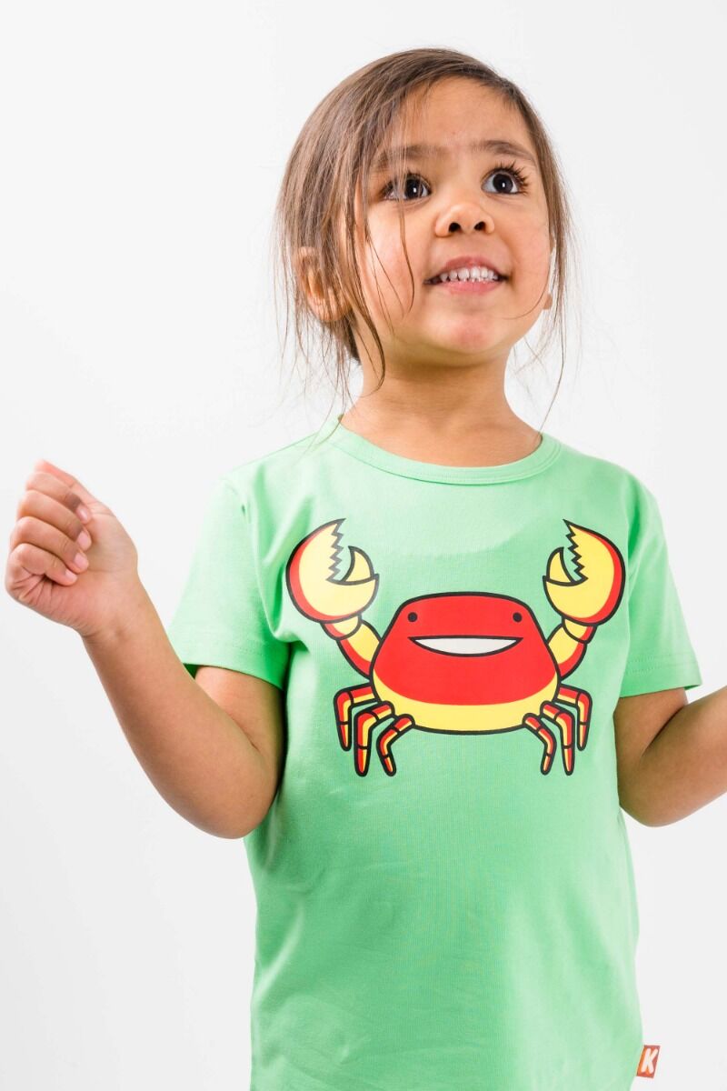 T-shirt til børn med krabbe    