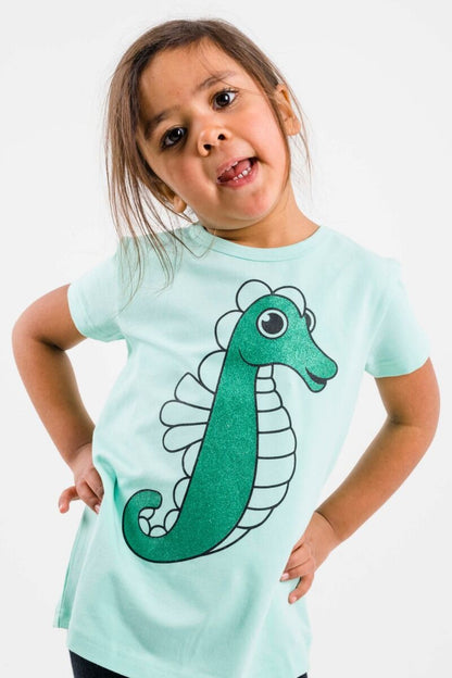 T-shirt til børn med søhest