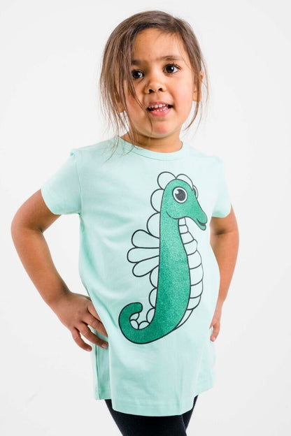 T-shirt til børn med søhest