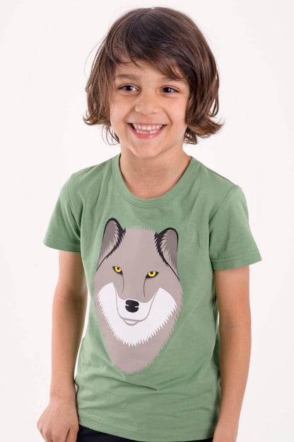 Børne t-shirt med ulv