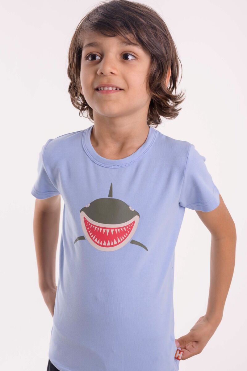 Børne T-shirt med haj