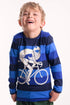 Bluse til børn med viking på cykel