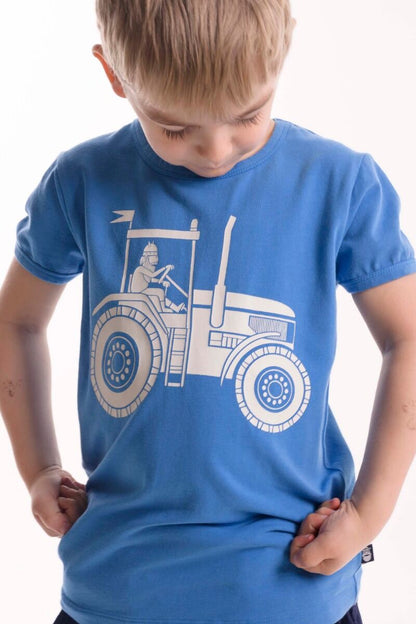 T-shirt til børn med viking  på traktor 